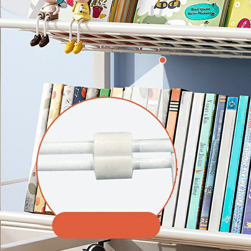 Metal Bookcase Matter Finish Contemporary Etagere Shelf Bookcase