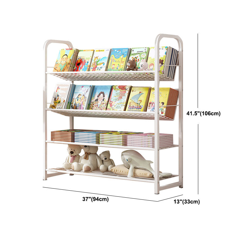 Metal Bookcase Matter Finish Contemporary Etagere Shelf Bookcase