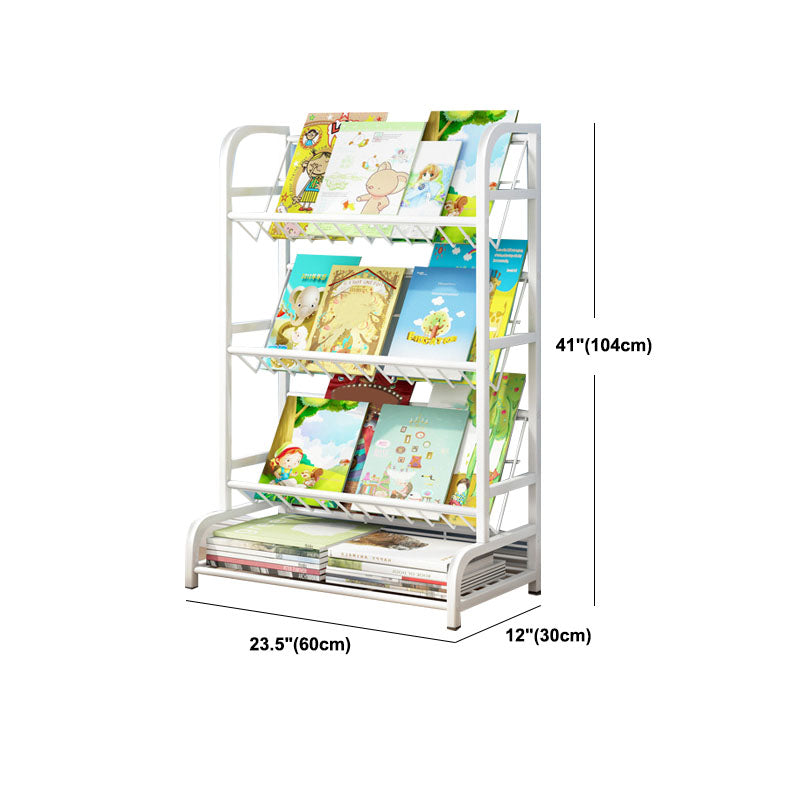 Metal Bookcase Matter Finish Contemporary Etagere Shelf Bookcase