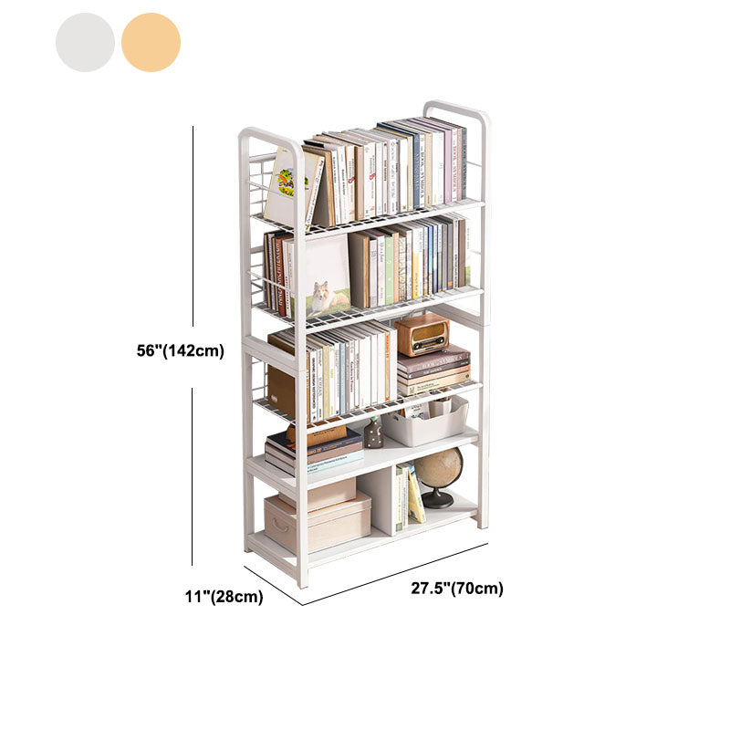 Metal Bookcase Matter Finish Contemporary Etagere Shelf Bookcase