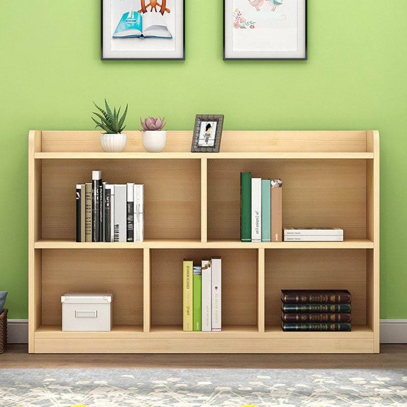 9.4" W Modern Wood Bookcase with Rectangular Shelves Bookshelf for Living Room