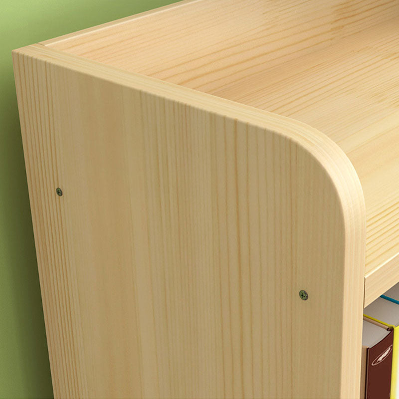 9.4" W Modern Wood Bookcase with Rectangular Shelves Bookshelf for Living Room