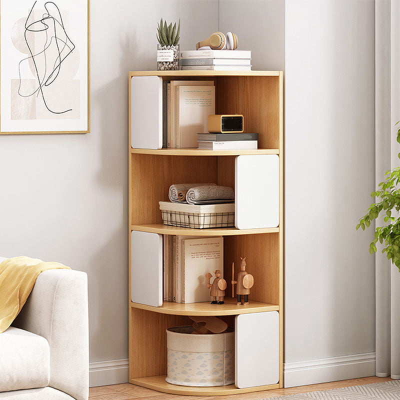 Modern Engineered Wood Bookcase Multi Shelves Closed Back Bookshelf