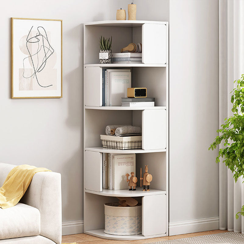 Modern Engineered Wood Bookcase Multi Shelves Closed Back Bookshelf
