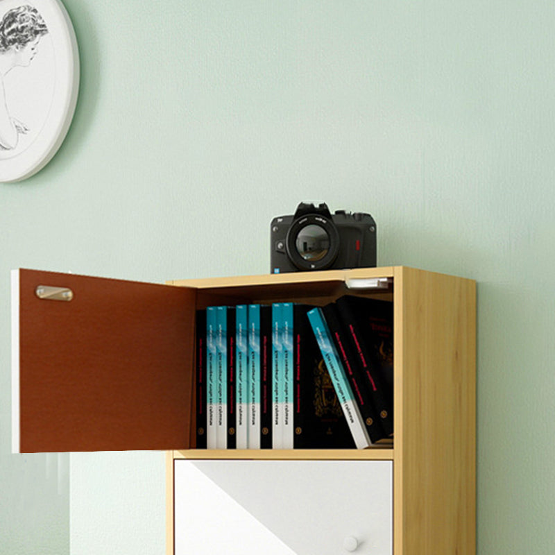 Standard Artificial Wood Bookshelf Modern 9" Wide Closed Back Bookcase