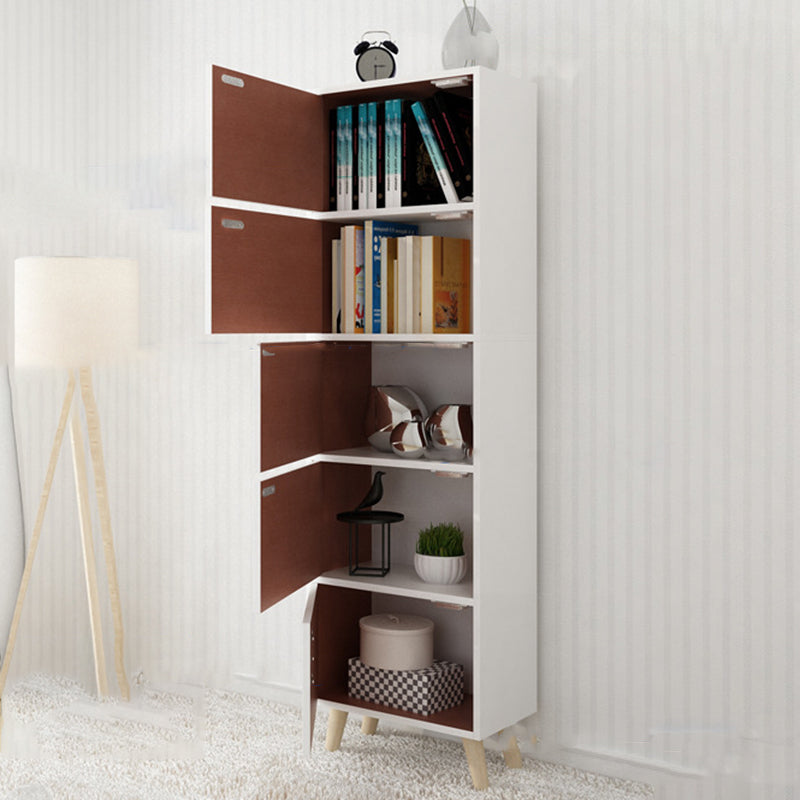 Standard Artificial Wood Bookshelf Modern 9" Wide Closed Back Bookcase
