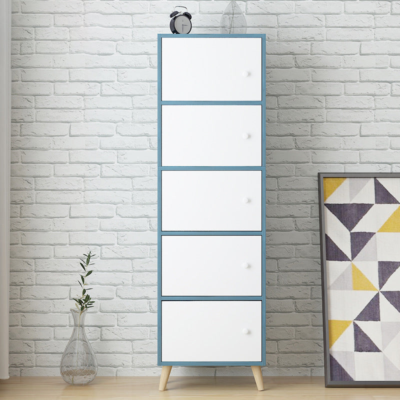 Standard Artificial Wood Bookshelf Modern 9" Wide Closed Back Bookcase