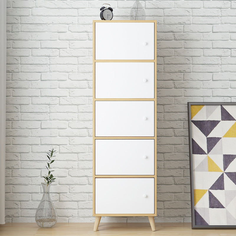 Standard Artificial Wood Bookshelf Modern 9" Wide Closed Back Bookcase