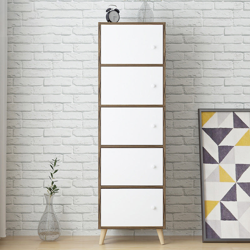 Standard Artificial Wood Bookshelf Modern 9" Wide Closed Back Bookcase