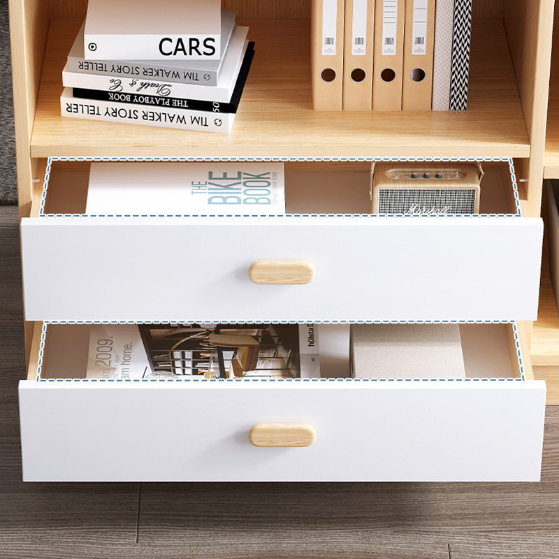 Contemporary Style Standard Bookshelf 11.8-Inch Wide Engineered Wood Bookcase for Home