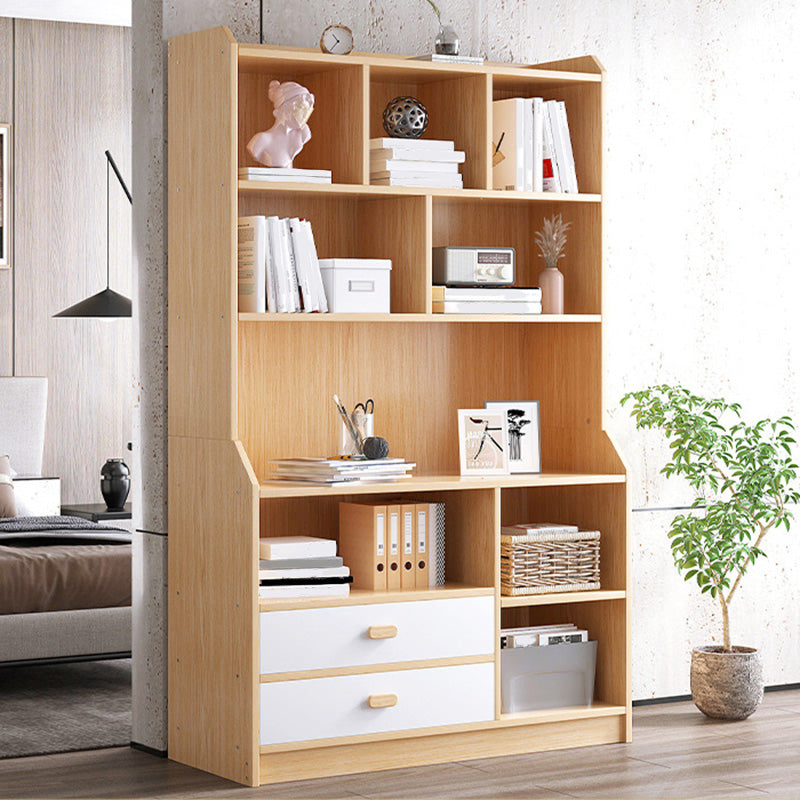 Contemporary Style Standard Bookshelf 11.8-Inch Wide Engineered Wood Bookcase for Home