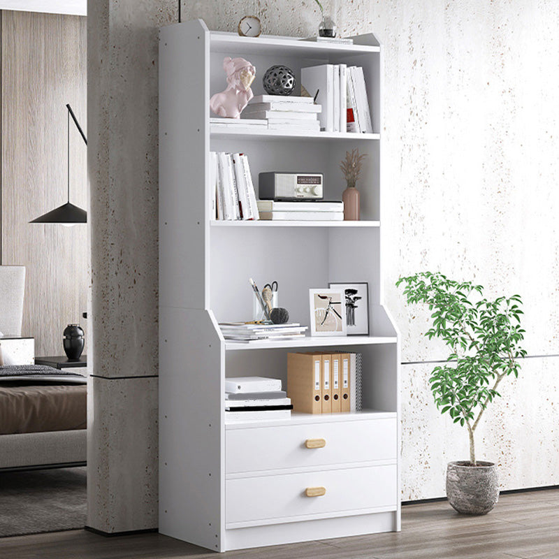 Contemporary Style Standard Bookshelf 11.8-Inch Wide Engineered Wood Bookcase for Home