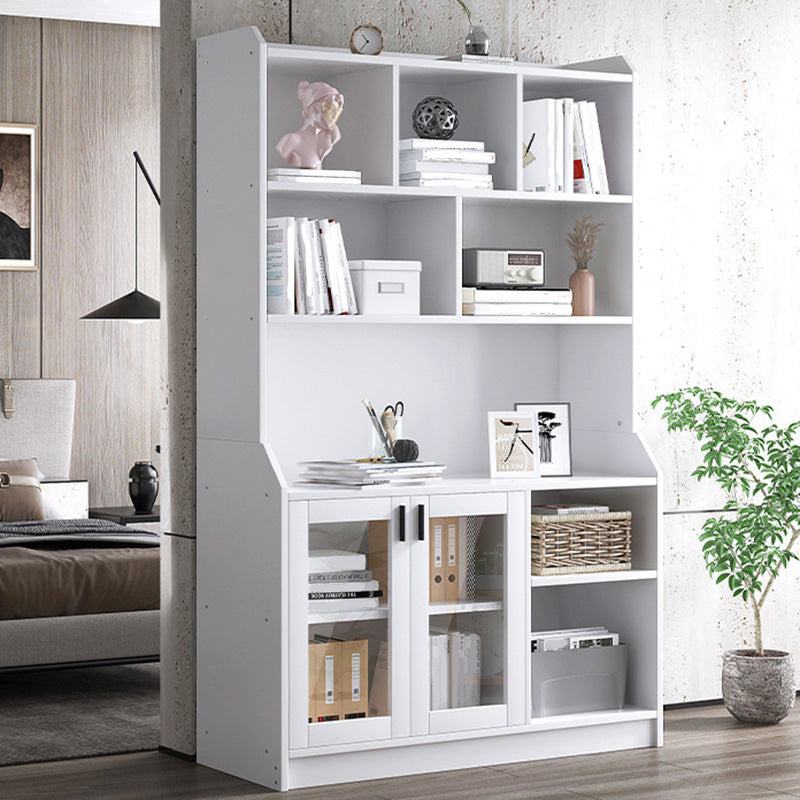 Contemporary Style Standard Bookshelf 11.8-Inch Wide Engineered Wood Bookcase for Home