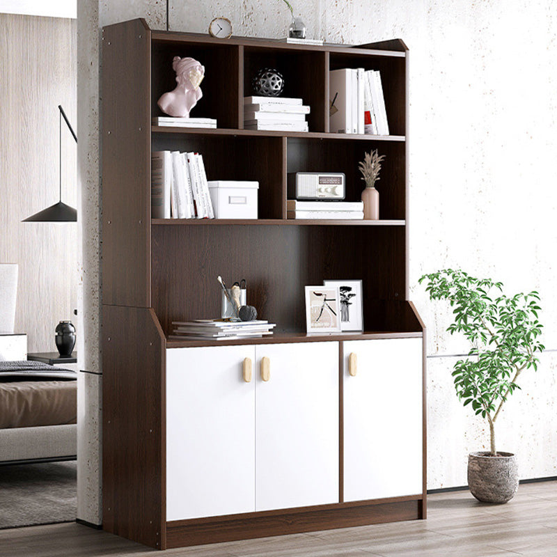 Contemporary Style Standard Bookshelf 11.8-Inch Wide Engineered Wood Bookcase for Home