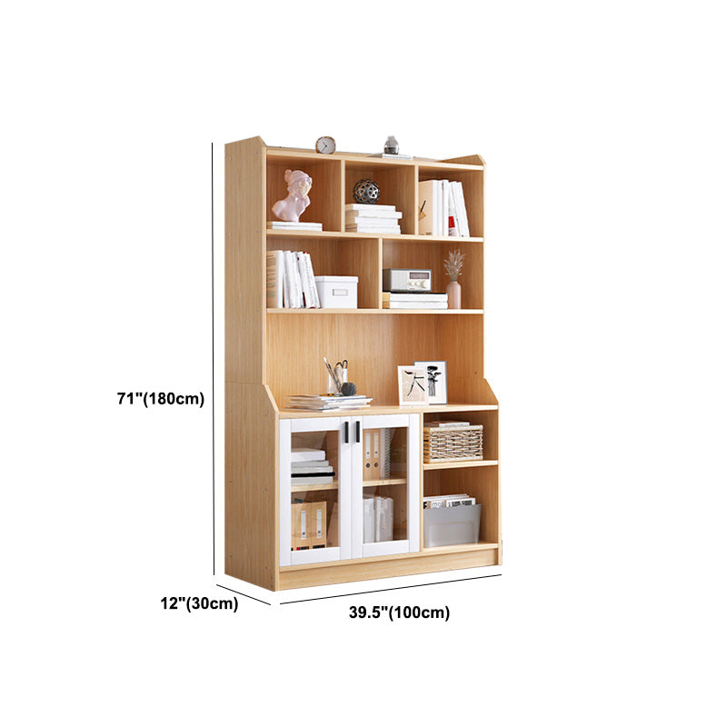 Contemporary Style Standard Bookshelf 11.8-Inch Wide Engineered Wood Bookcase for Home