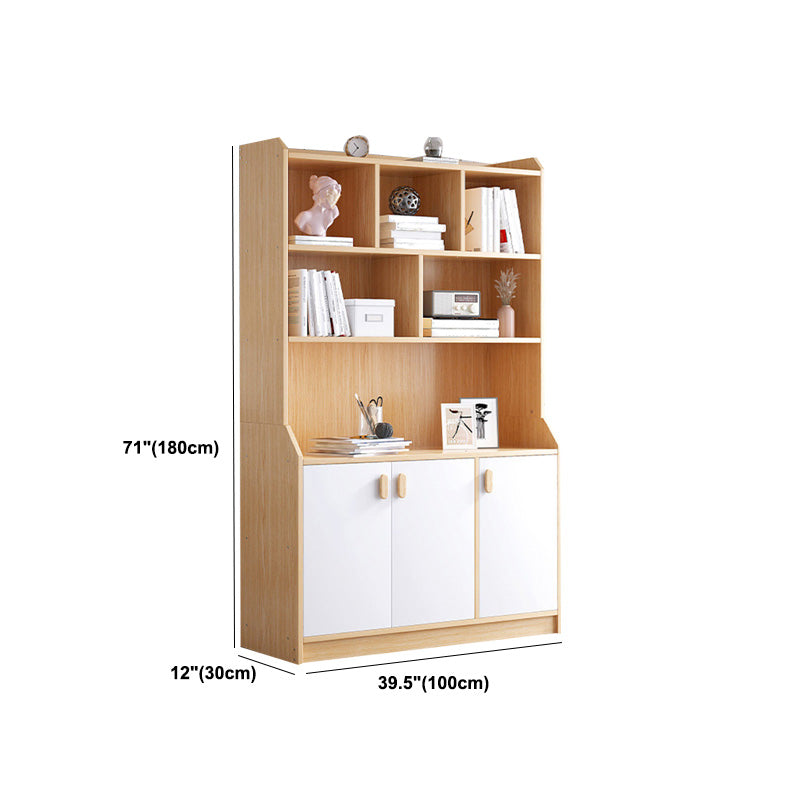 Contemporary Style Standard Bookshelf 11.8-Inch Wide Engineered Wood Bookcase for Home