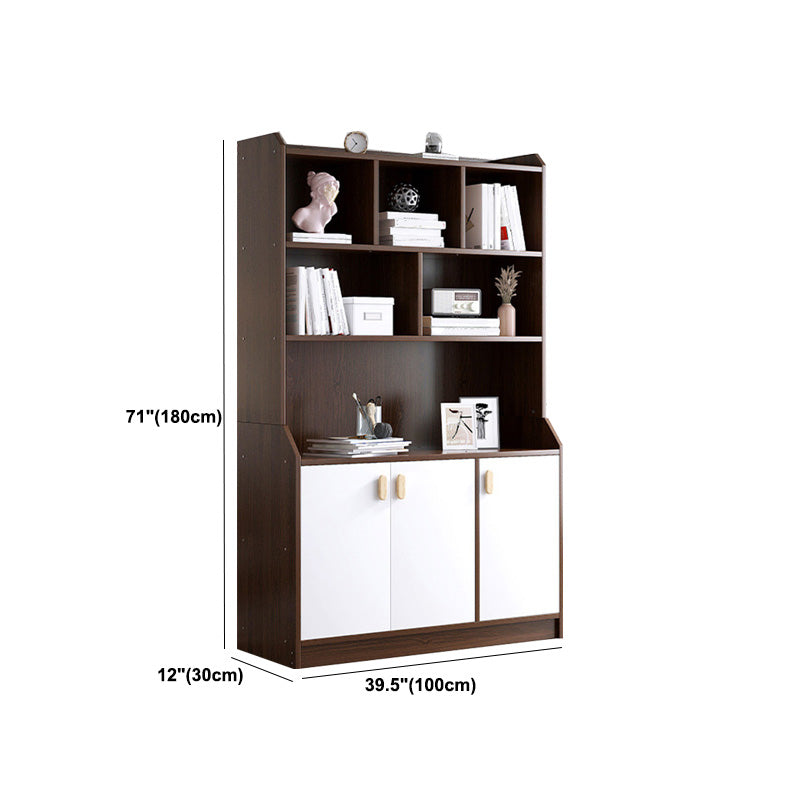 Contemporary Style Standard Bookshelf 11.8-Inch Wide Engineered Wood Bookcase for Home