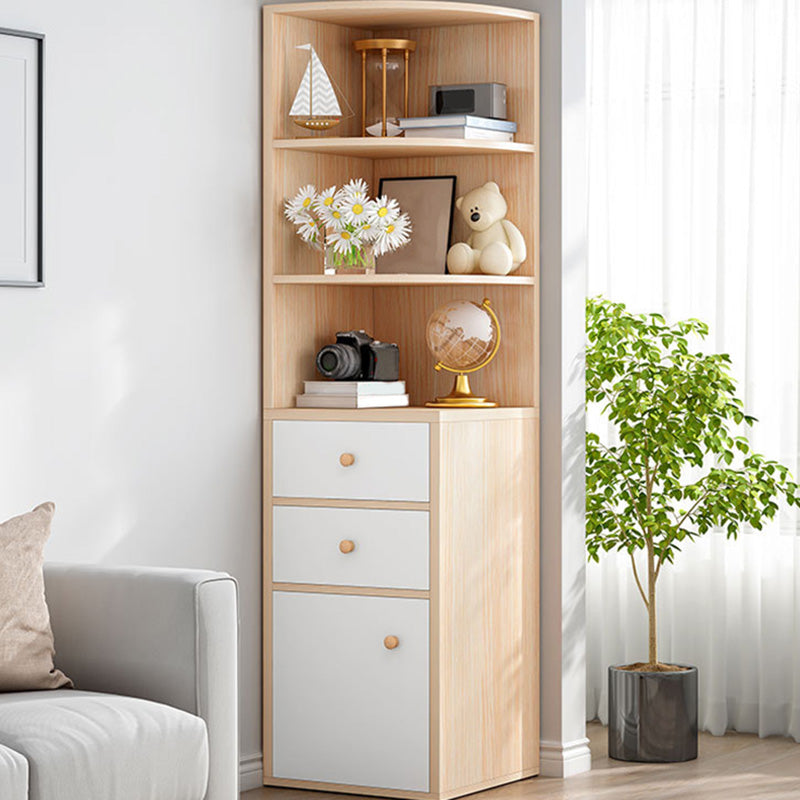 Closed Back Multi Layer Bookshelf Engineered Wood Modern Shelf Bookcase for Living Room