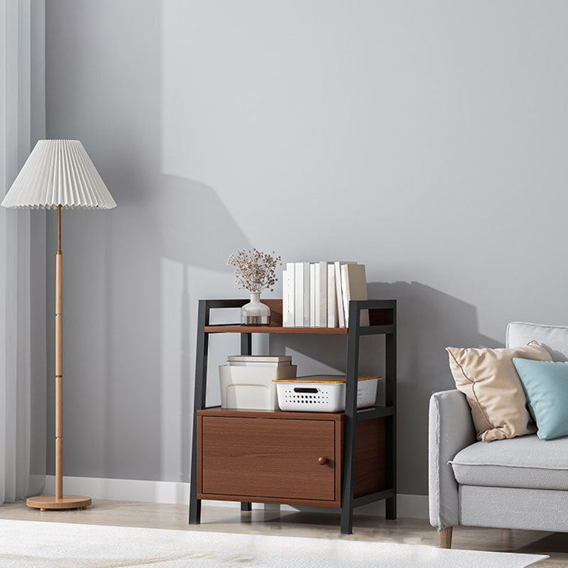 Scandinavian Manufactured Wood Bookcase 12-inch Wide Ladder Book Shelf