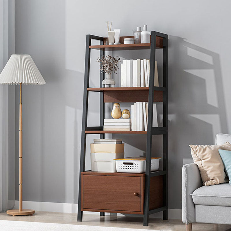 Scandinavian Manufactured Wood Bookcase 12-inch Wide Ladder Book Shelf