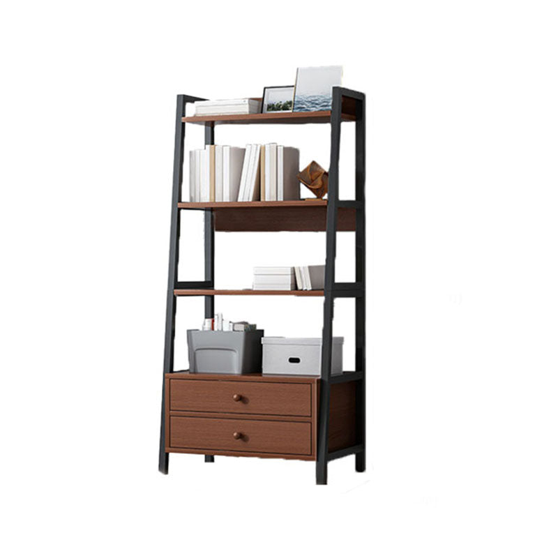 Scandinavian Manufactured Wood Bookcase 12-inch Wide Ladder Book Shelf