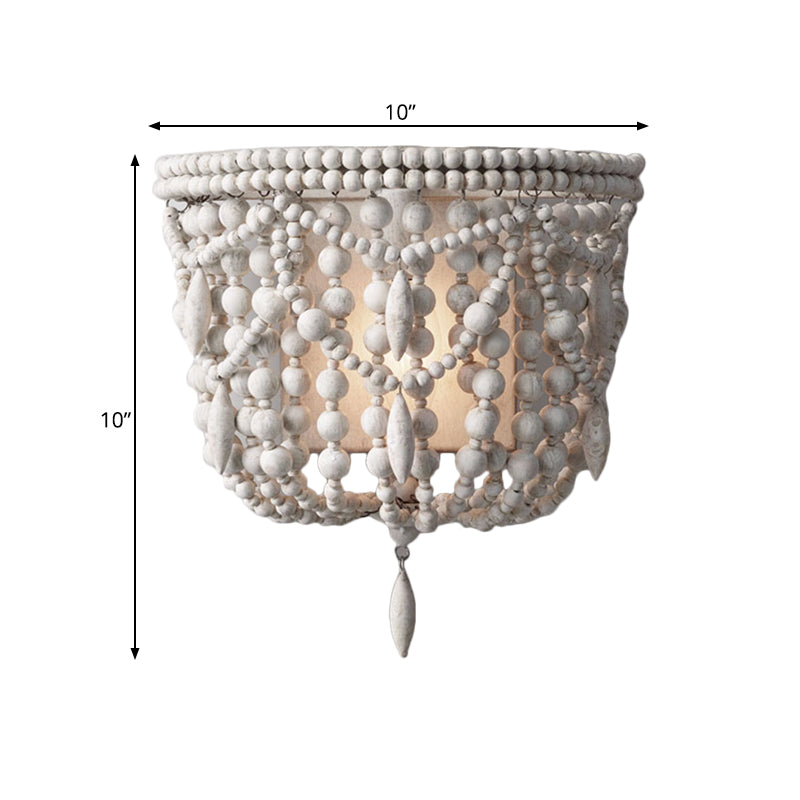Mont mural perlé blanc Light Vintage Wood 1 Light Living Room Sconce Lightture