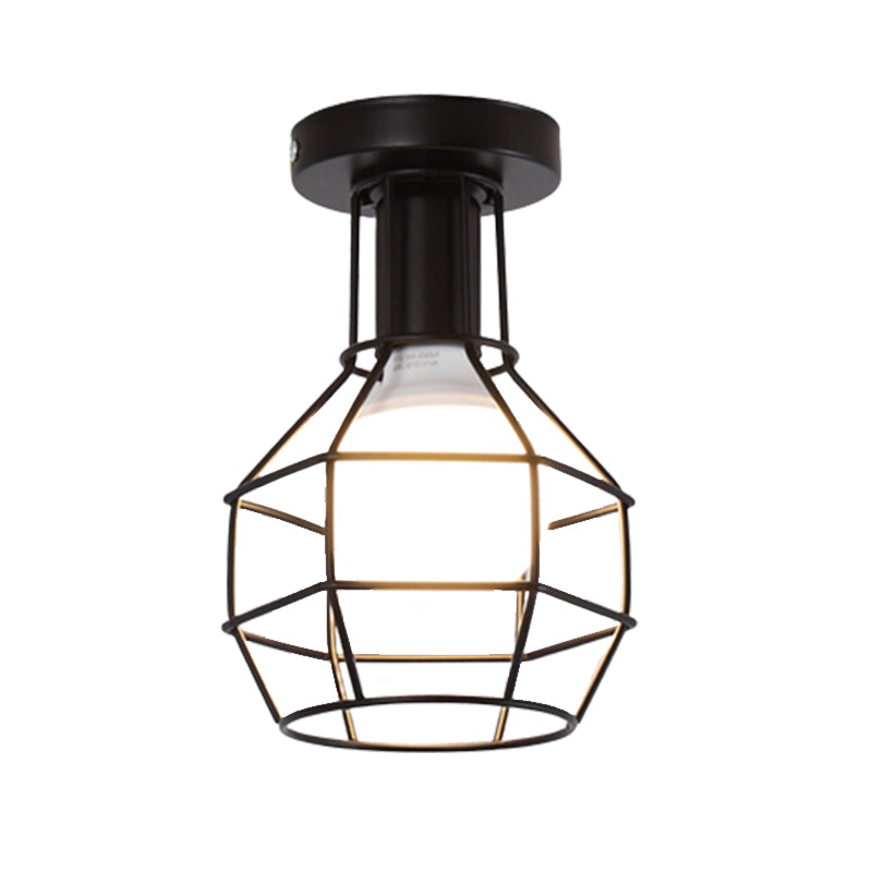 1-light Ceiling Mounted Light Industrial Style Close to Ceiling Light