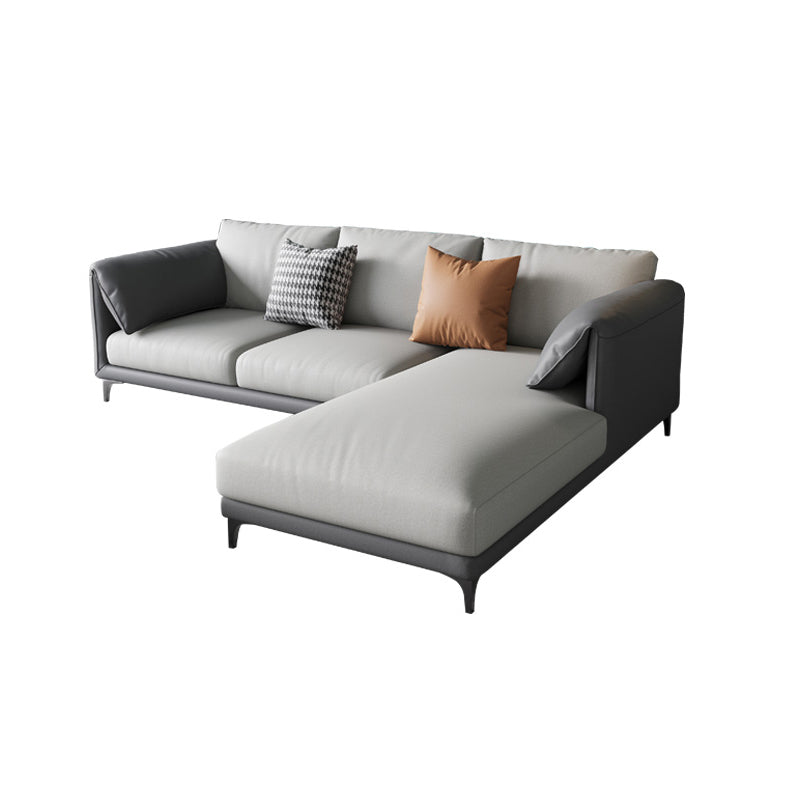 Removable Cushions Sectionals,Pillow Top Arm,33" H Sectionals in Grey