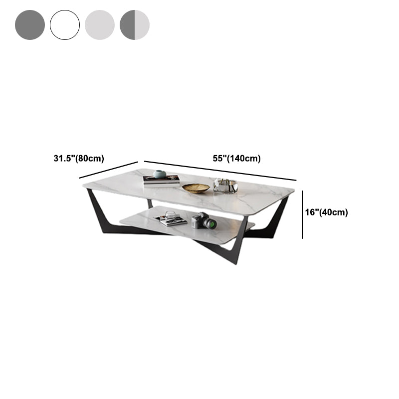 Slate Rectangular Coffee Table Minimalist Modern Coffee Table