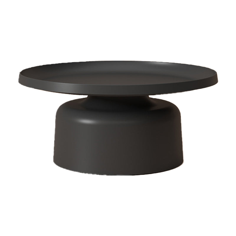 Metal Minimalist Cocktail Table Round Coffee Table for Living Room