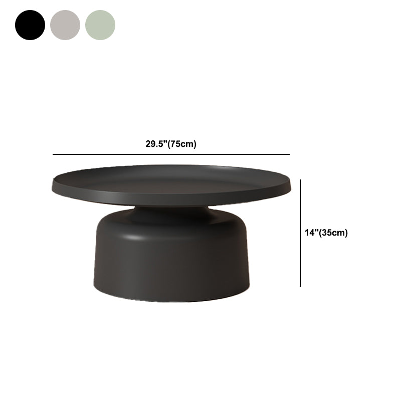 Metal Minimalist Cocktail Table Round Coffee Table for Living Room