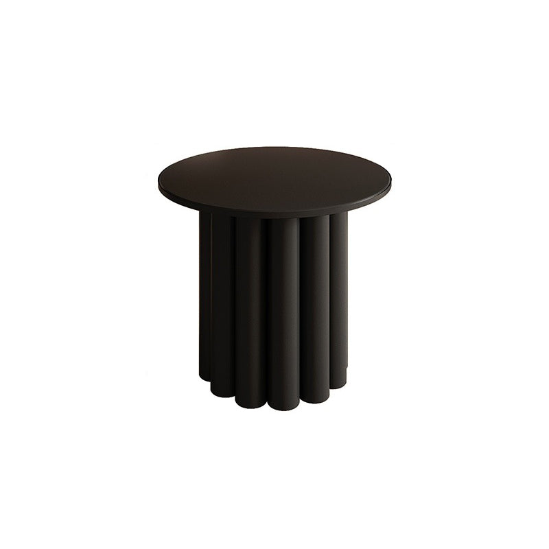 Pedestal Base Design Round Wooden Table Modern Style Coffee Table