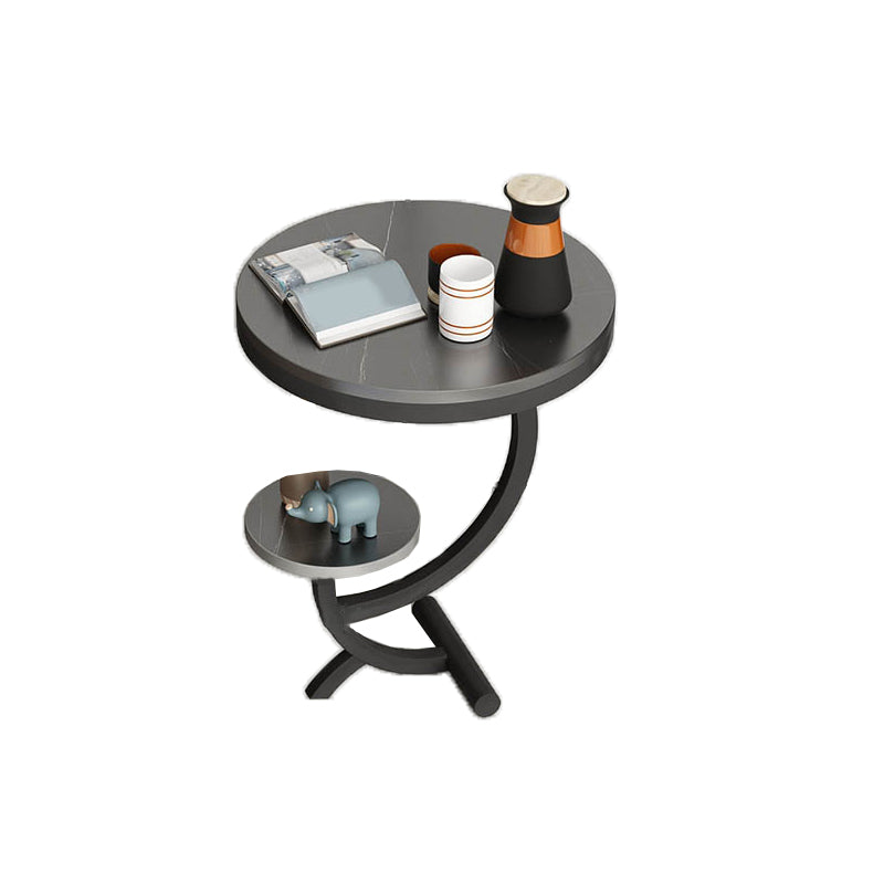 23.6" Tall Modern Style Sofa Side Accent Table Metal Abstract End Table