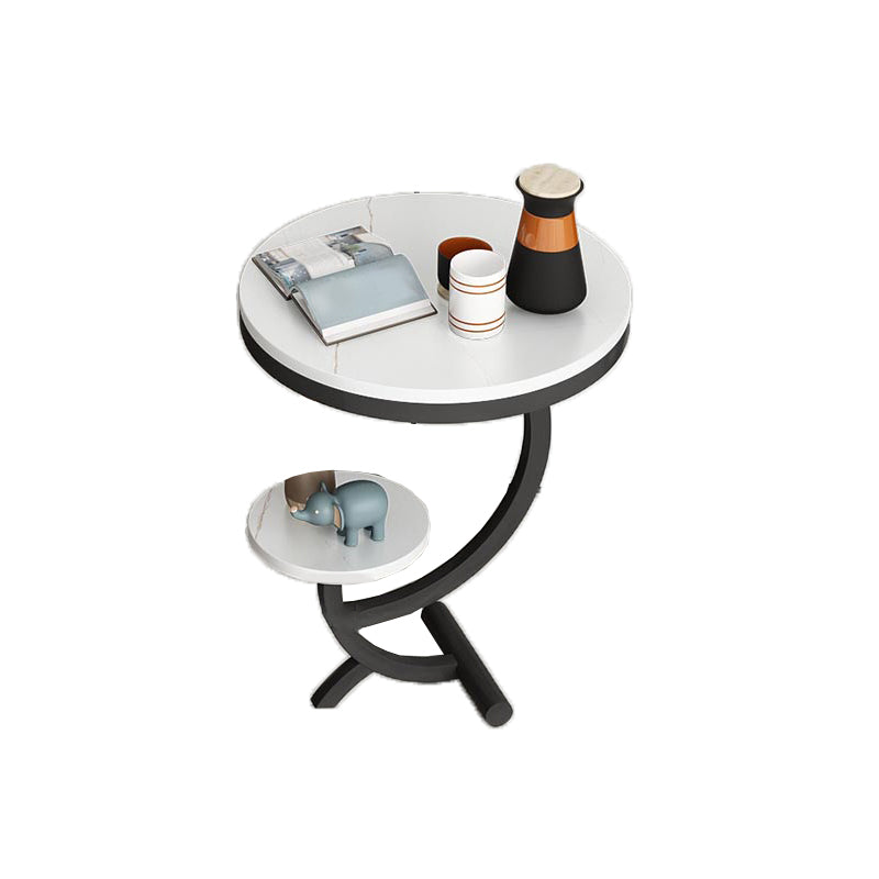 23.6" Tall Modern Style Sofa Side Accent Table Metal Abstract End Table