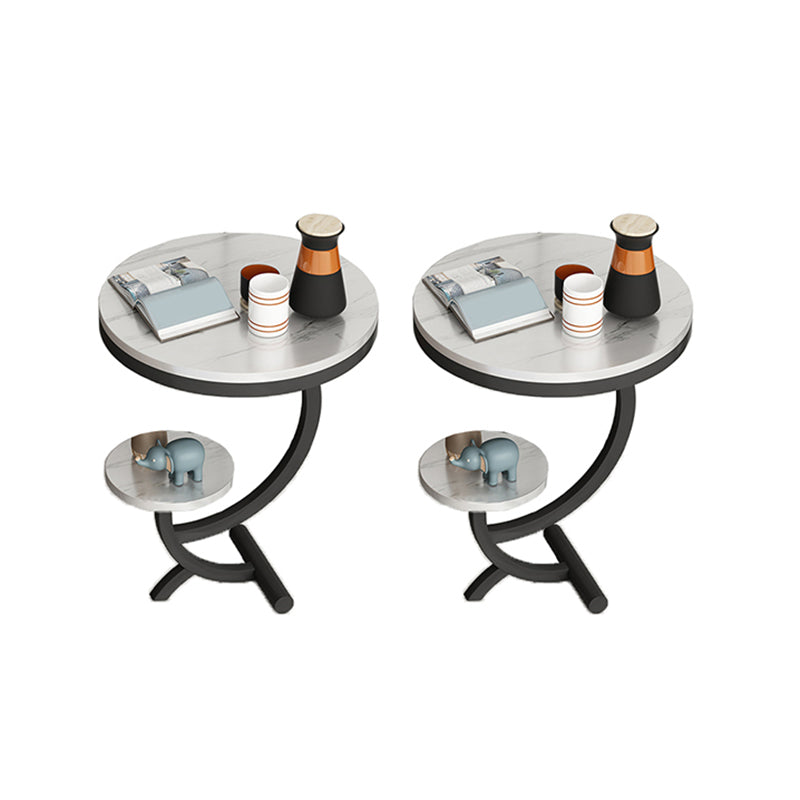 23.6" Tall Modern Style Sofa Side Accent Table Metal Abstract End Table