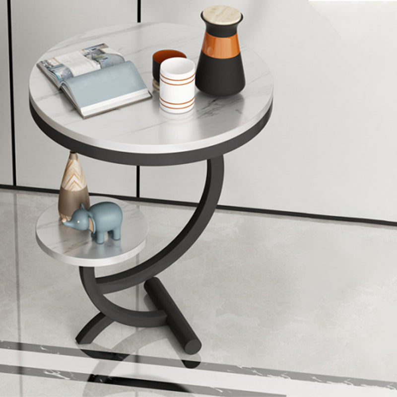23.6" Tall Modern Style Sofa Side Accent Table Metal Abstract End Table