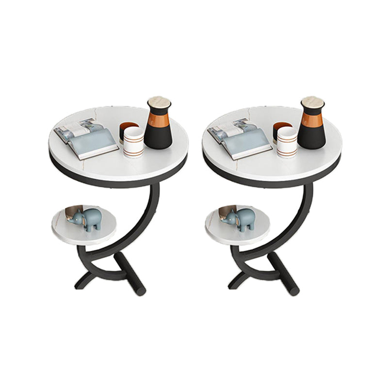23.6" Tall Modern Style Sofa Side Accent Table Metal Abstract End Table