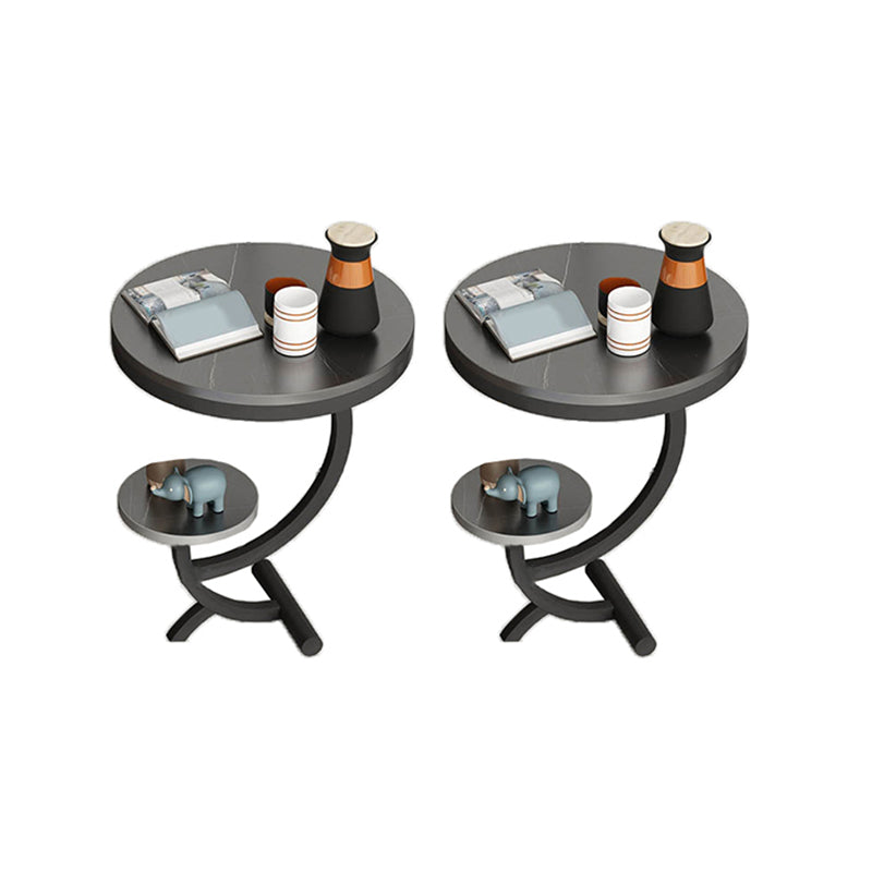 23.6" Tall Modern Style Sofa Side Accent Table Metal Abstract End Table