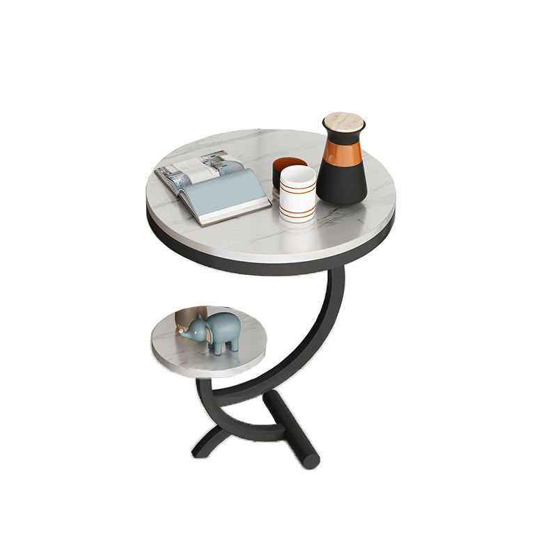 23.6" Tall Modern Style Sofa Side Accent Table Metal Abstract End Table