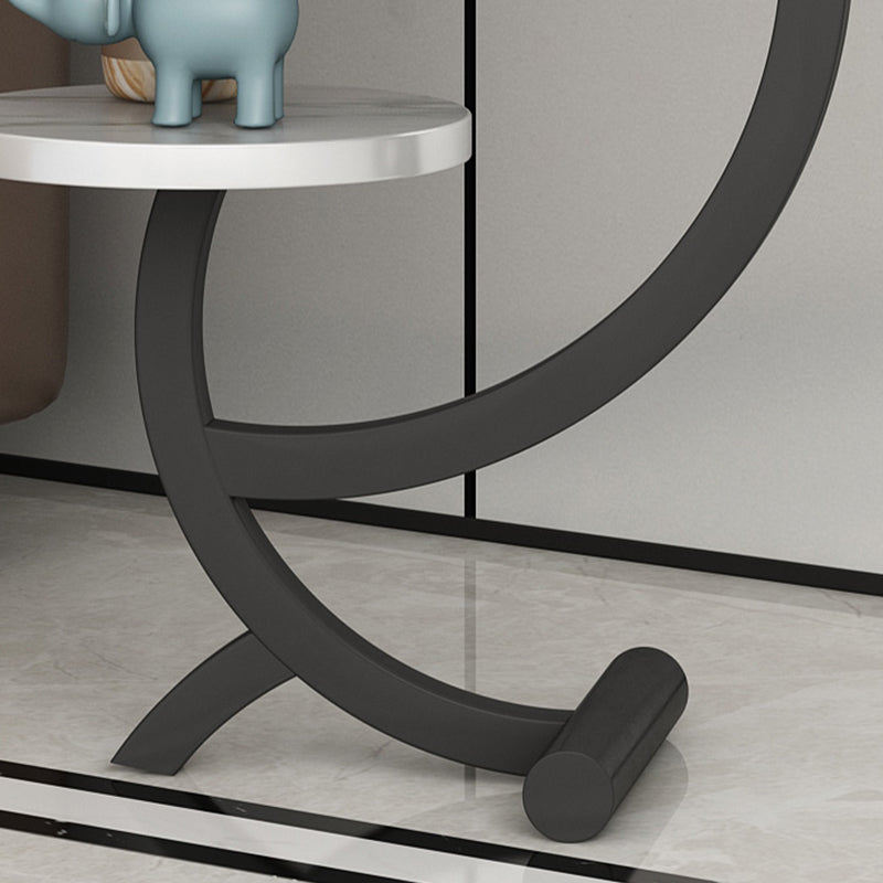 23.6" Tall Modern Style Sofa Side Accent Table Metal Abstract End Table