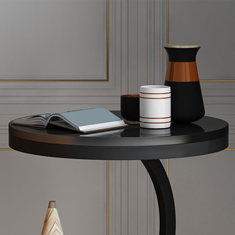 23.6" Tall Modern Style Sofa Side Accent Table Metal Abstract End Table