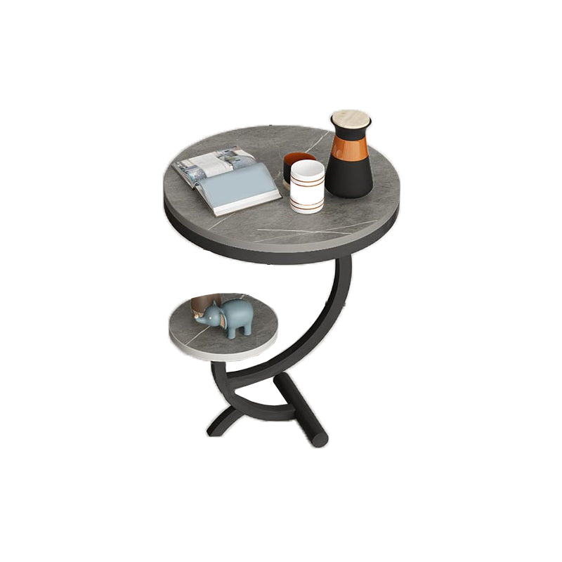 23.6" Tall Modern Style Sofa Side Accent Table Metal Abstract End Table