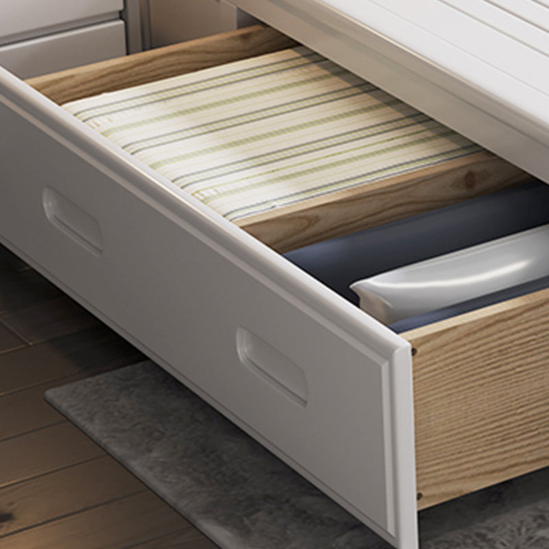 Contemporary Wood Standard Bed with Rectangular Panel Headboard