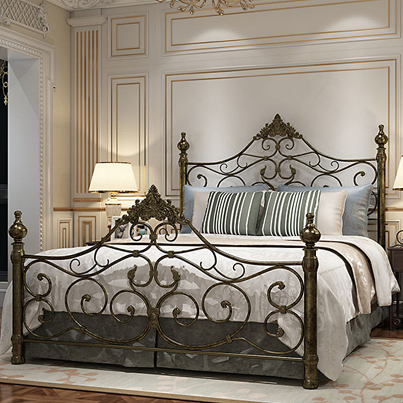 Industrial Antique Metal Bed Frame Wire-Grid Low Profile Open-Frame Bed