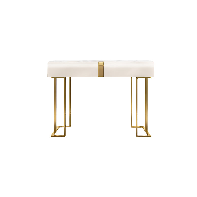 Glam Slate Top Makeup Vanity Desk Table 30.7" Tall Beige Dressing Table