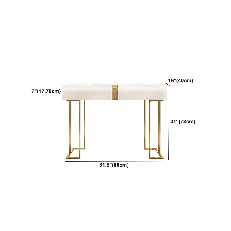Glam Slate Top Makeup Vanity Desk Table 30.7" Tall Beige Dressing Table