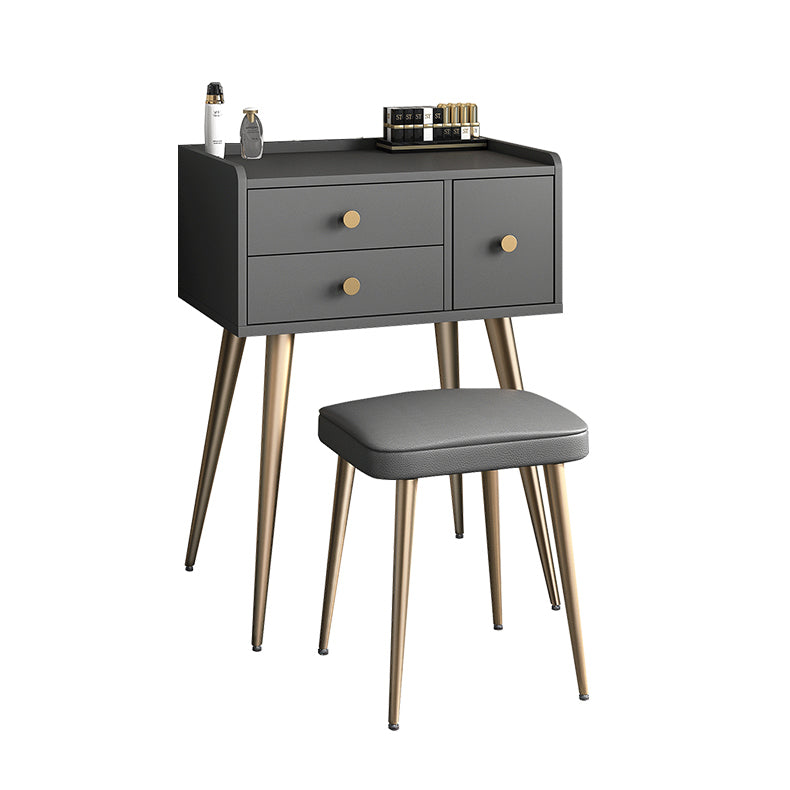 Contemporary Vanity Dressing Table 3 Drawer 30.7" Tall Makeup Vanity Desk Table