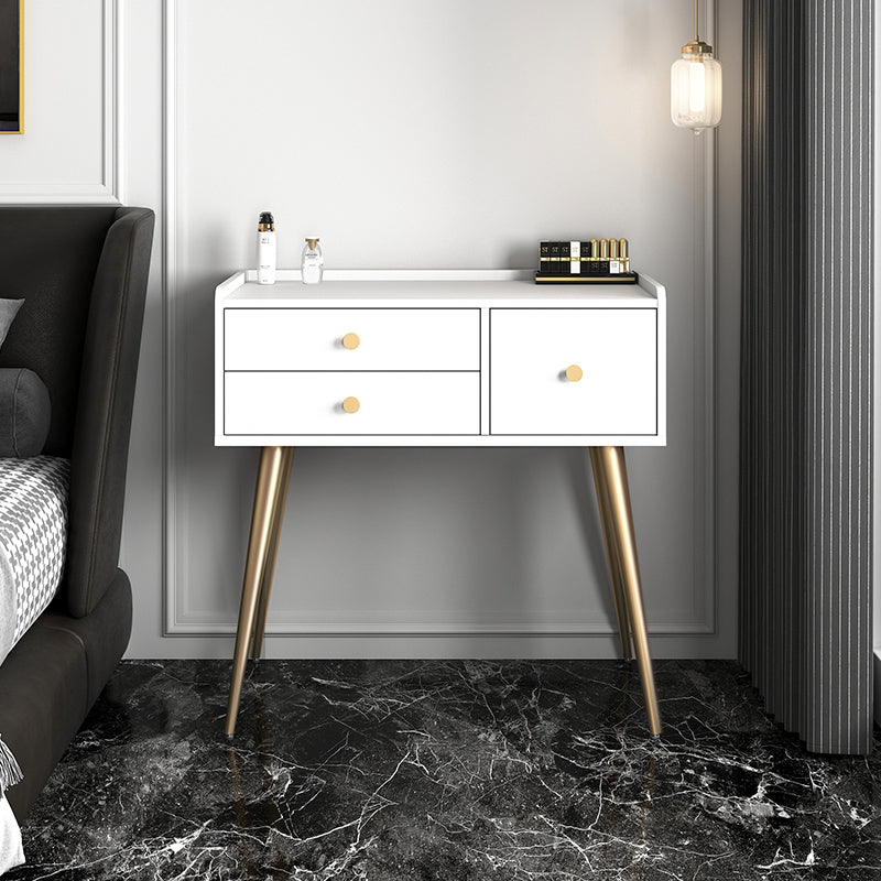 Contemporary Vanity Dressing Table 3 Drawer 30.7" Tall Makeup Vanity Desk Table