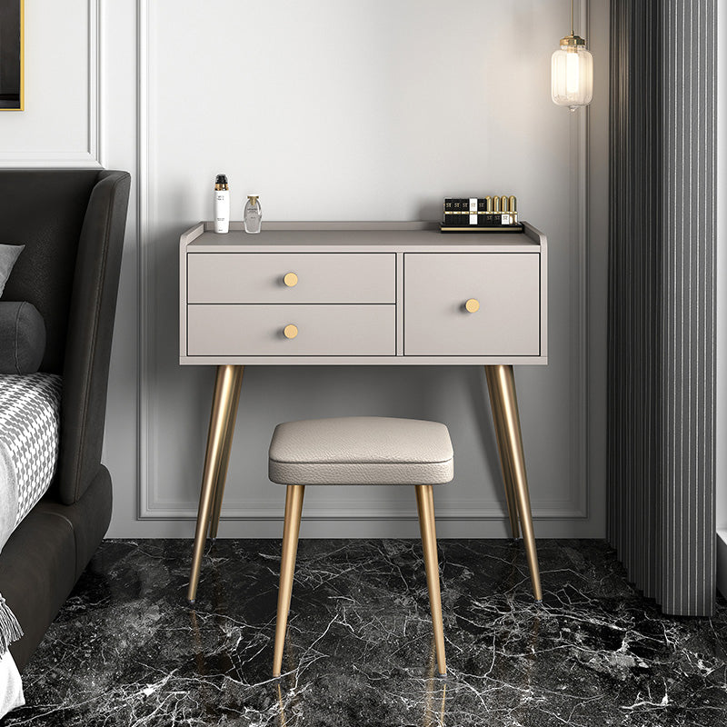 Contemporary Vanity Dressing Table 3 Drawer 30.7" Tall Makeup Vanity Desk Table