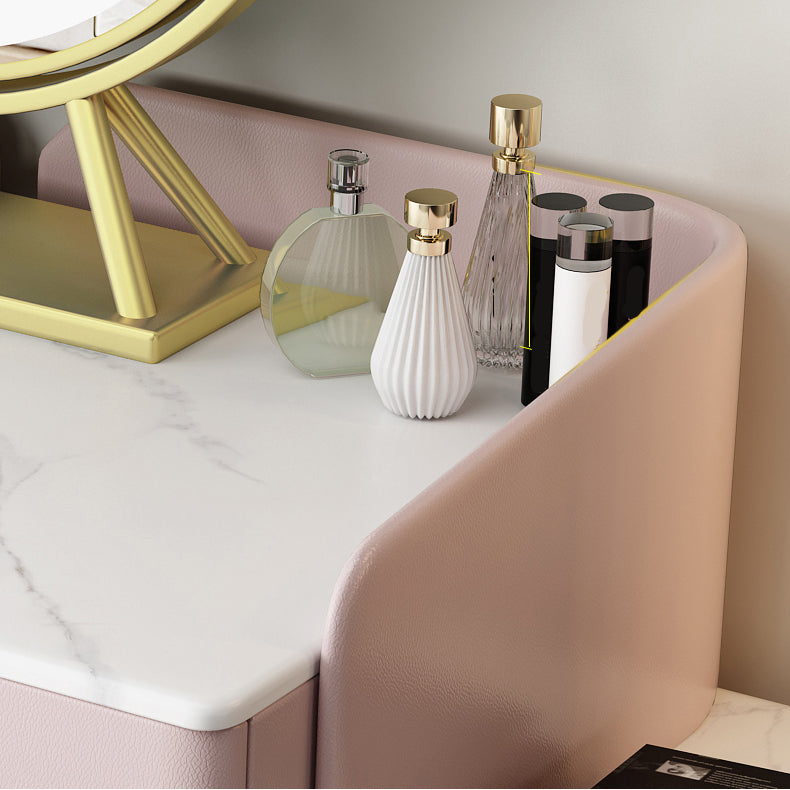 Contemporary Make-up Vanity Solid Wood 4 Drawer Vanity Dressing Table
